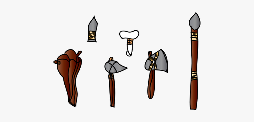 Prehestoric Weapons And Tools - Caveman Tools Clip Art, HD Png Download