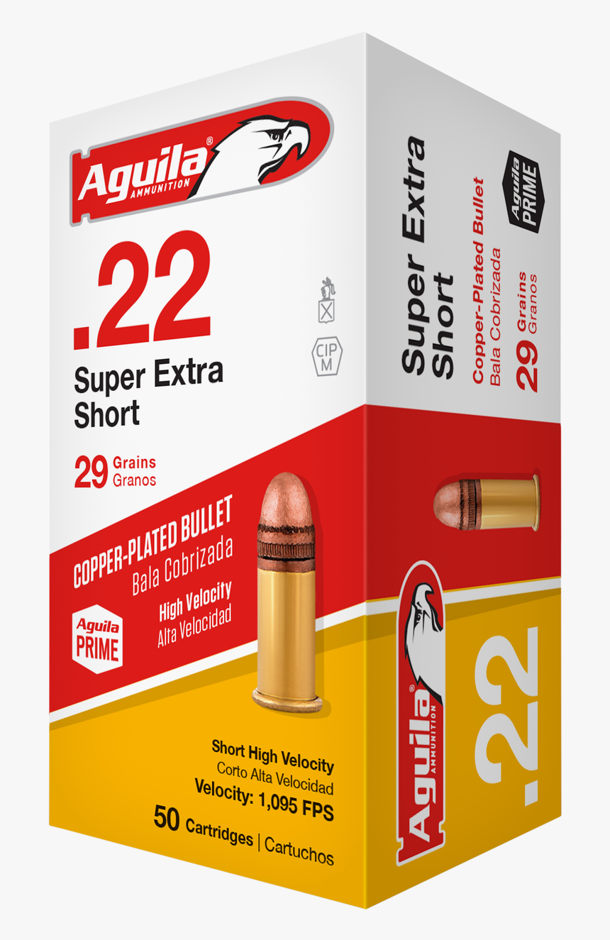 Aguila 22 Short Ammunition Superextra 1b222110 High - .22 Short, HD Png Download