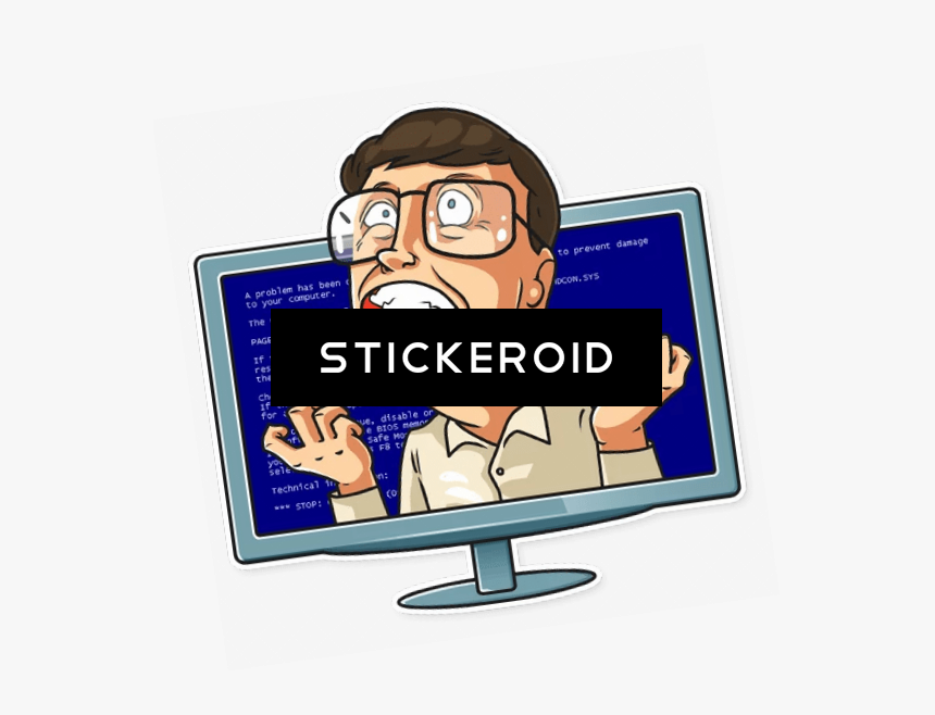 No Way Bill Gates Impossible Wrong Issue Stress Shocked - Stickers Telegram De Bill Gate Png, Transparent Png