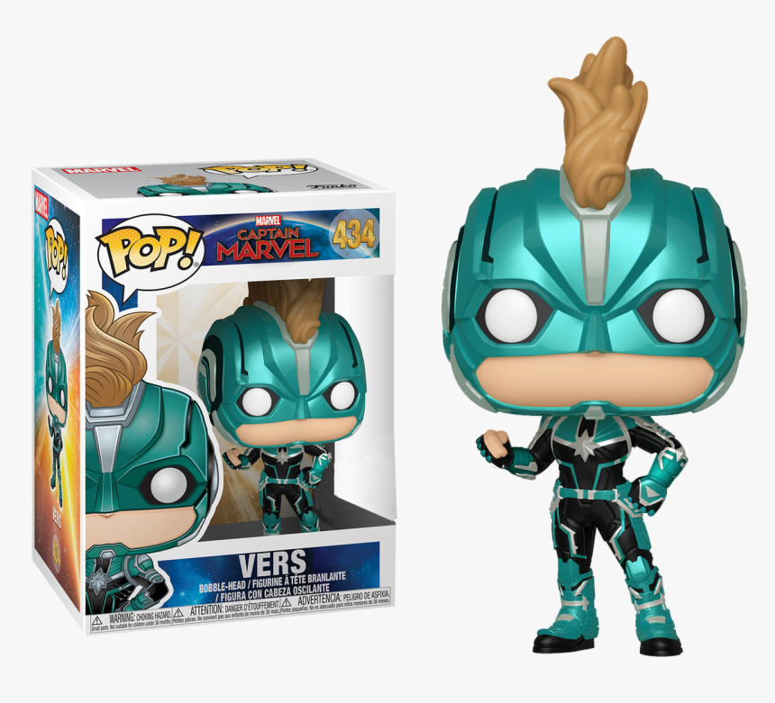 Captain Marvel - Captain Marvel Vers Pop, HD Png Download