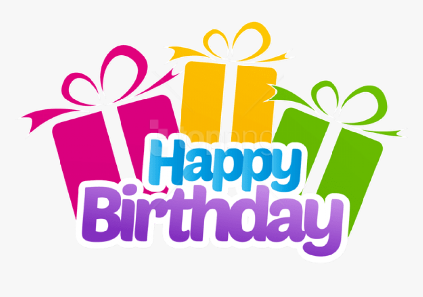 Free Png Happy Birthday With Gifts Png Images Transparent - Happy Birthday Png Text, Png Download