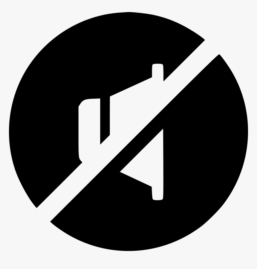 No Sound Off Circle - No Sound White Icon, HD Png Download