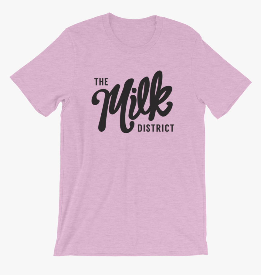 Milkdistrict Logo Blk 1up Mockup Front Wrinkled Heather - Milk District, HD Png Download