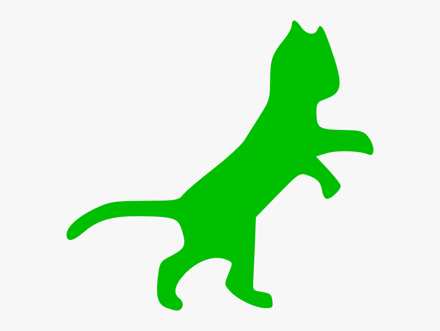 Green Cat Svg Clip Arts - Cat Clip Art, HD Png Download