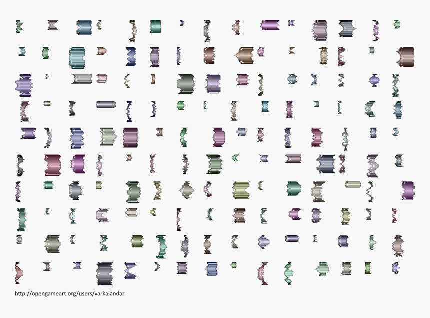 Hjm-winged Sheet Alpha 1280px - Space Invader Sprite Sheet, HD Png Download