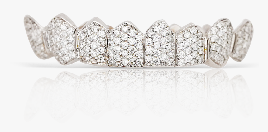 8 White Gold Diamond Pave Teeth - Pre-engagement Ring, HD Png Download