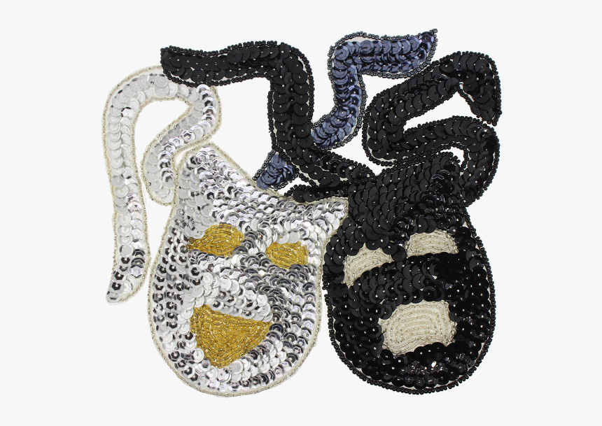 Opera Mask Beaded & Sequin Applique - Bee, HD Png Download