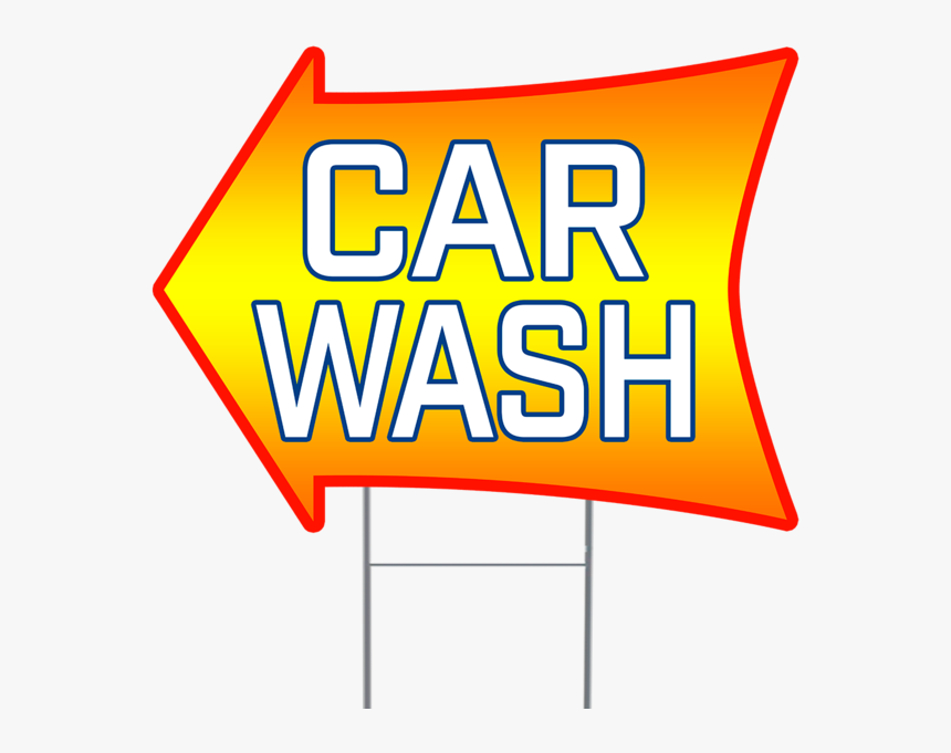 Car Wash 2 Sided Arrow Yard Sign, HD Png Download