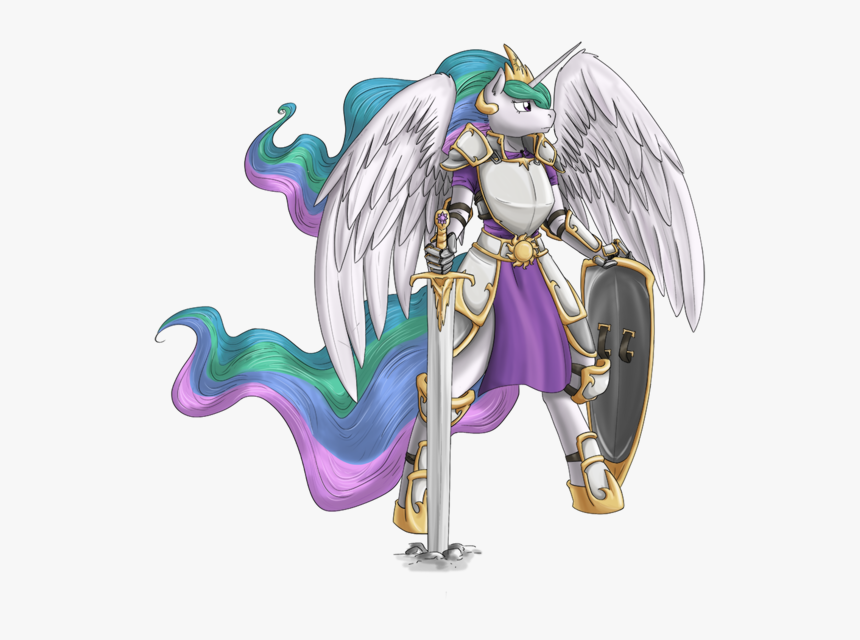 Anthro Princess Celestia In Armor, HD Png Download