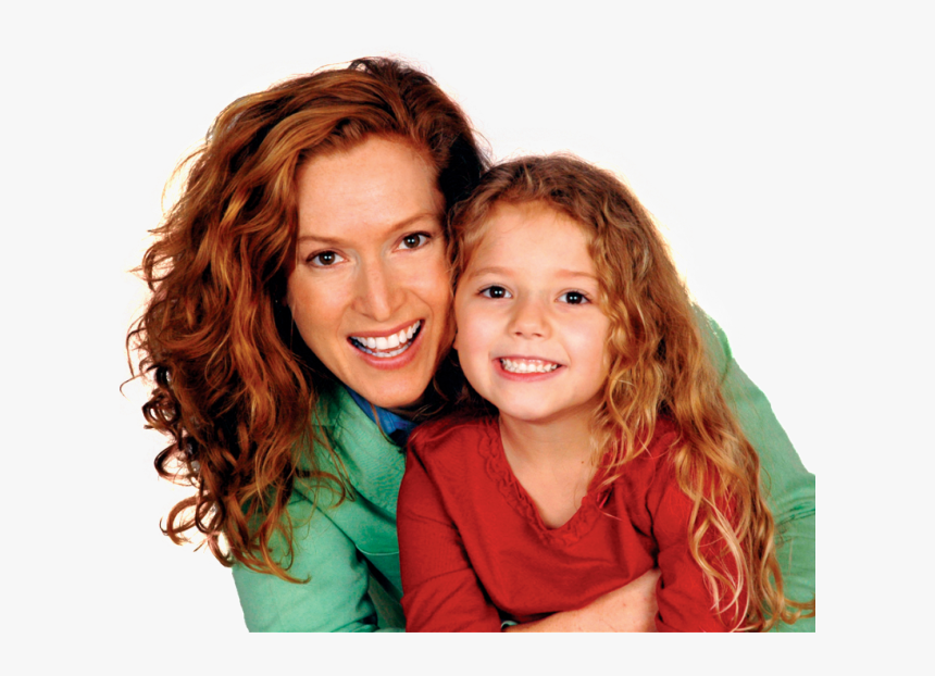 Smiling Mother Hugging Child From Behind - Mother, HD Png Download
