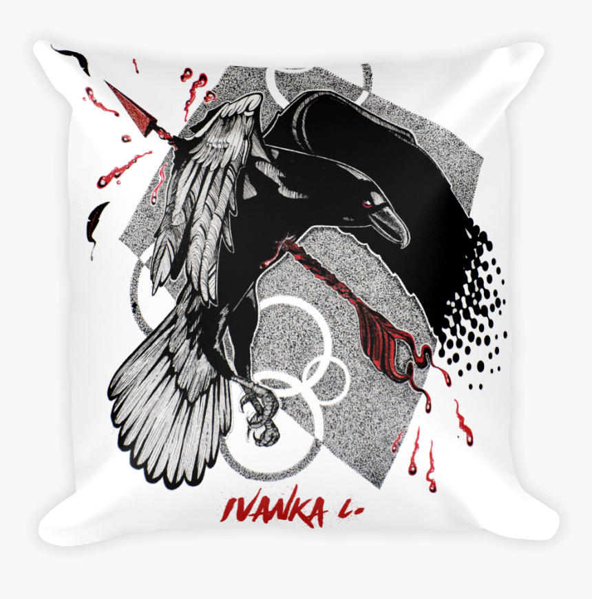 Crow Arrow Impact Square Print Pillow By Ivanka Collado - Stallion, HD Png Download
