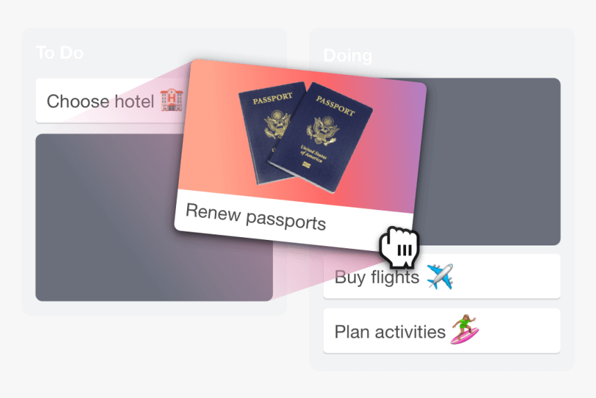 Plan Your Trip With Trello - Us Passport, HD Png Download