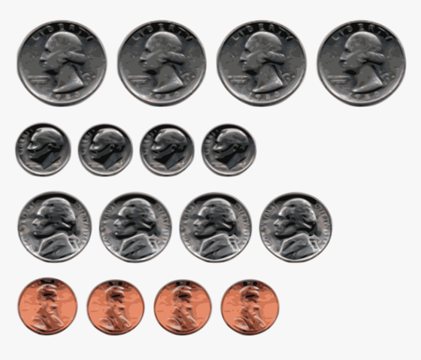 Button,coin,silver - All The Us Coins, HD Png Download