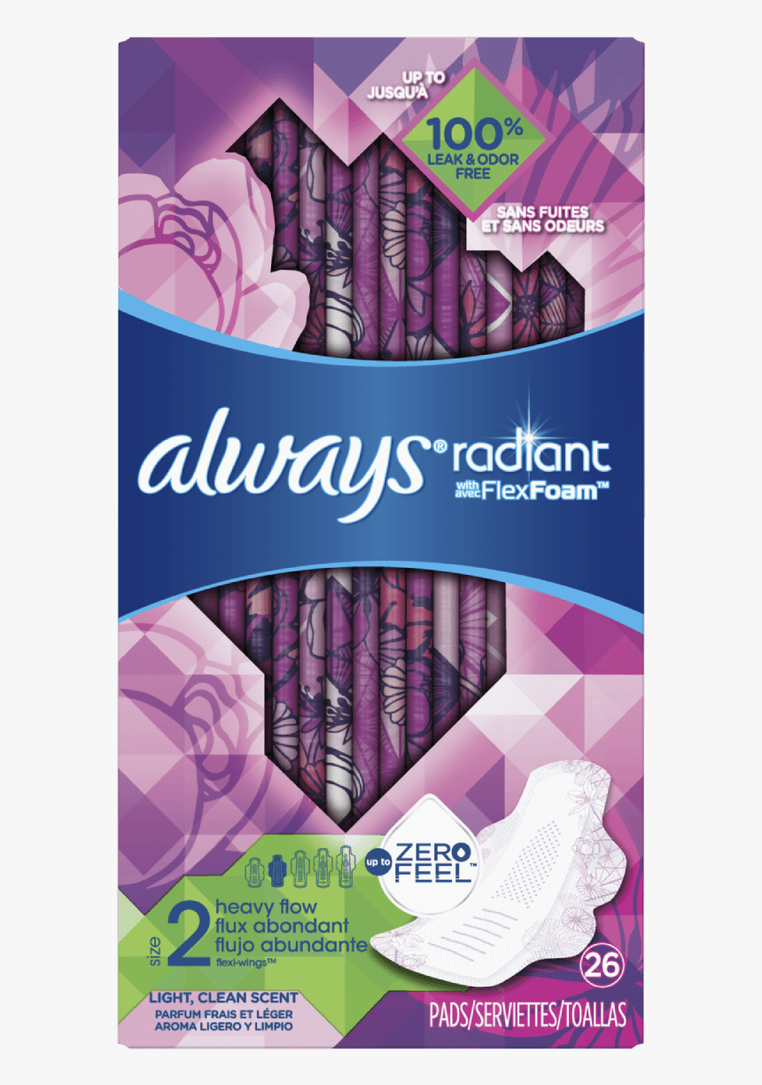 Always Radiant Pad Heavy - Always Radiant Pads Size 2, HD Png Download
