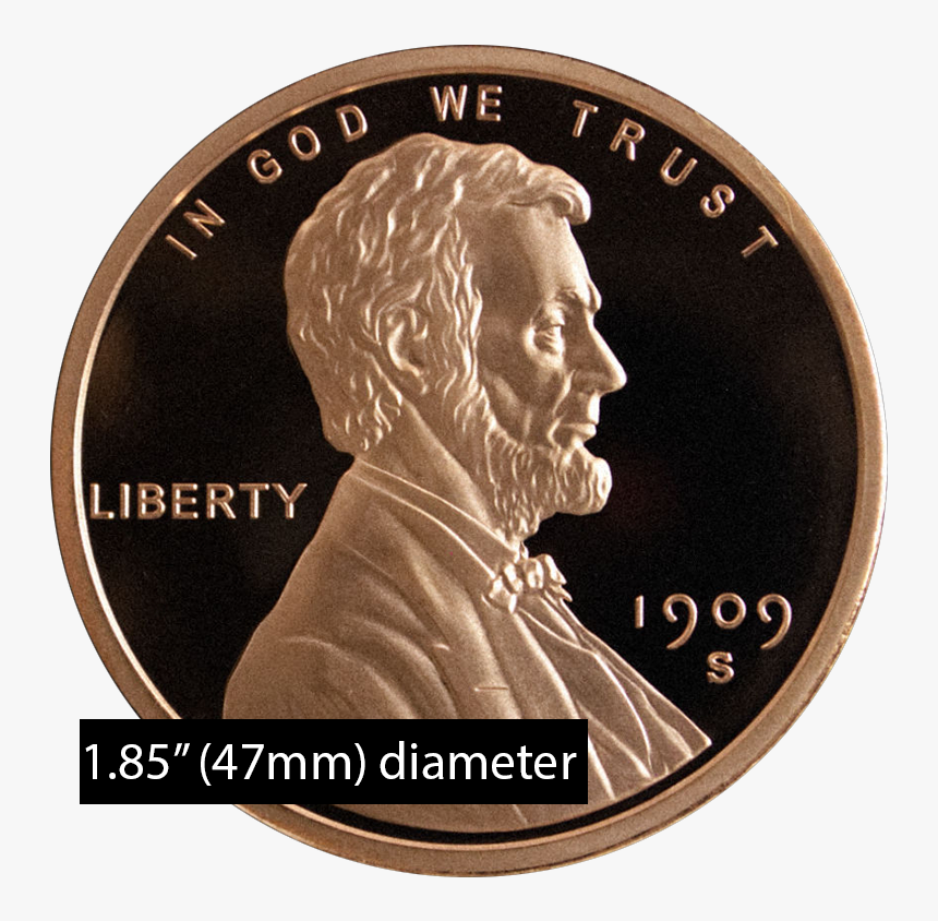 2 Oz Copper Lincoln Wheat Penny - 1995 One Cent Usa, HD Png Download