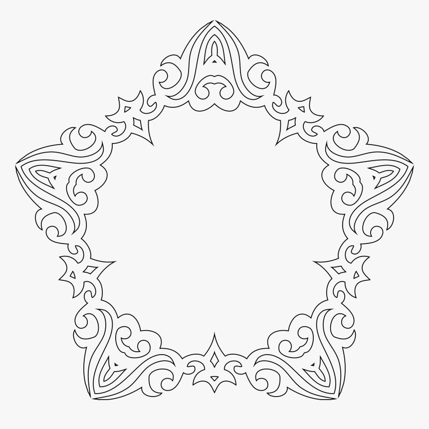 Decorative Line Art Frame 2 Clip Arts - Art, HD Png Download