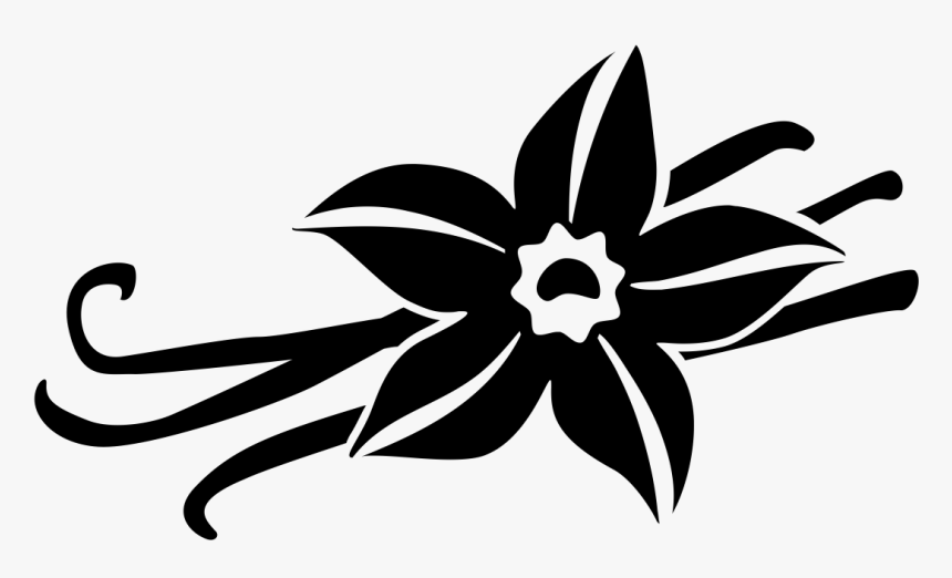 Vanilla By Laymik For The Noun Project - Black And White Vanilla Flower, HD Png Download