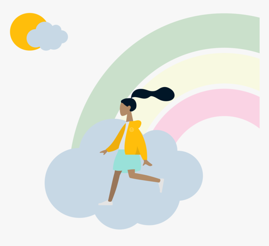 Girl Rainbow 01 - Illustration, HD Png Download