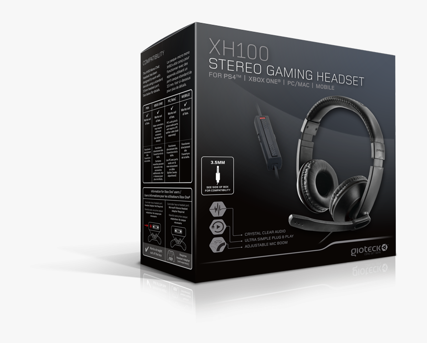 Giotek-xh100 Mult Gaming Headset - Headphones, HD Png Download