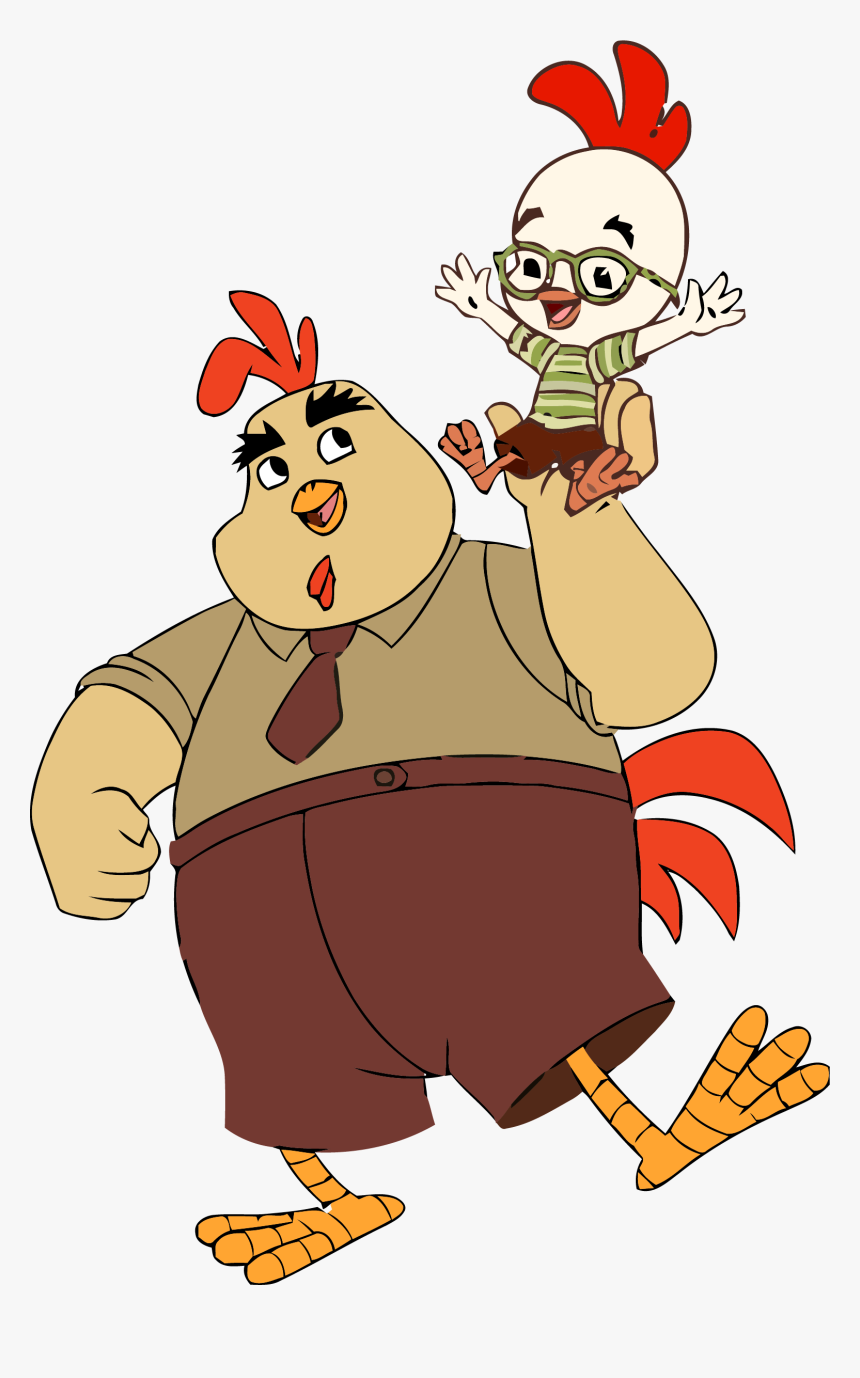 Chicken Little And Father Buck Clipart Png - Disney Chicken Little Clipart, Transparent Png