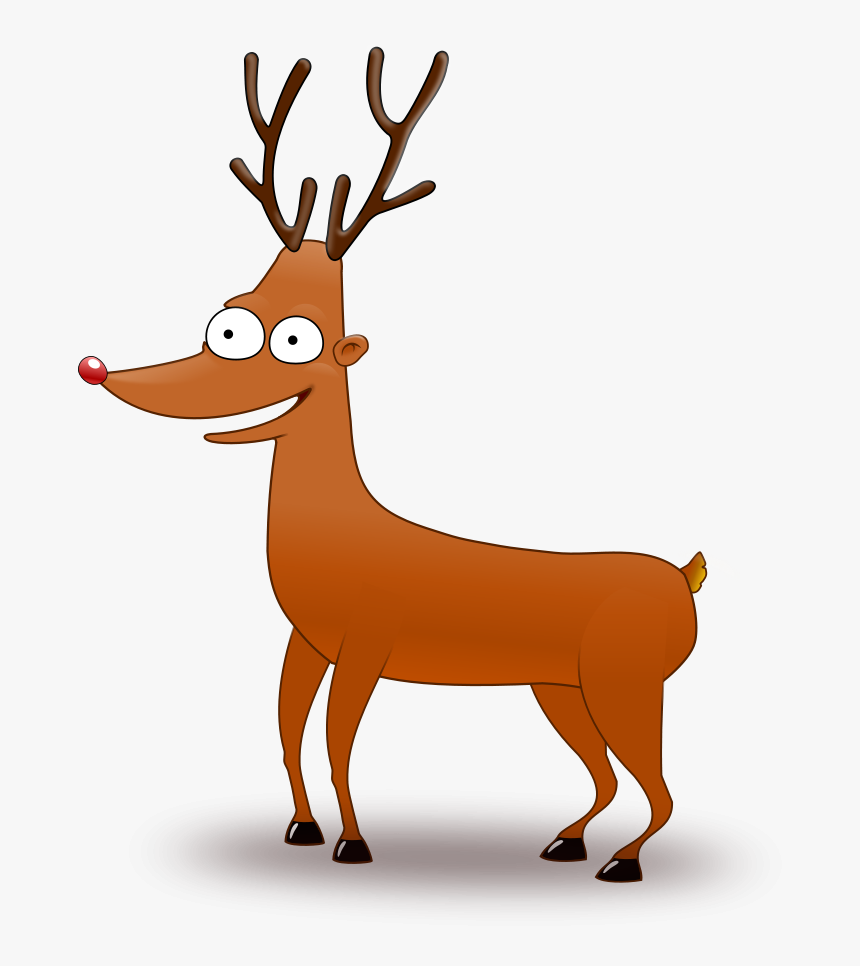 Custom Funny Deer Shower Curtain - Reindeer Cartoon, HD Png Download