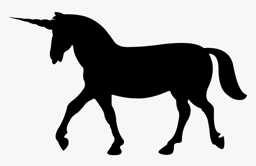 Unicorn Walking Silhouette Transparent Png Image - Horse Silhouette, Png Download
