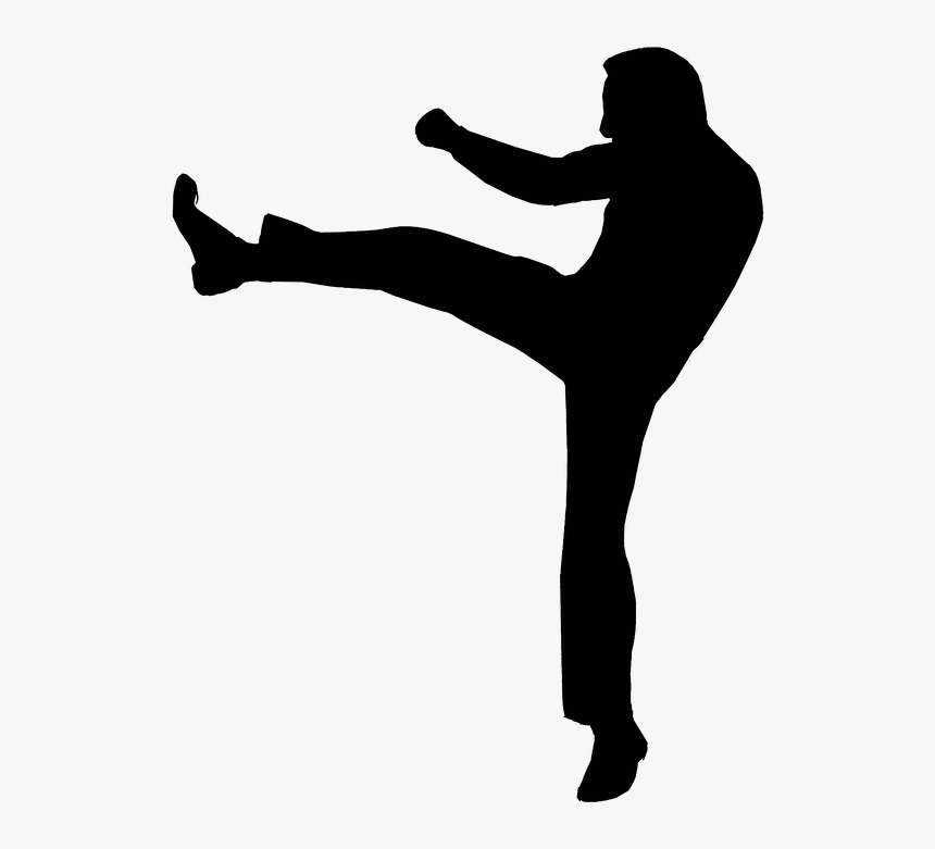 Man, Kicking, Angry, Fighting, Leg Up, Punch, Fight - Person Kicking, HD Png Download