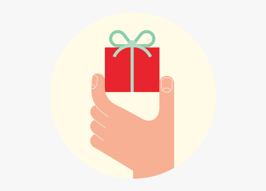 Hand Holding A Gift Aol Hero - Circle, HD Png Download