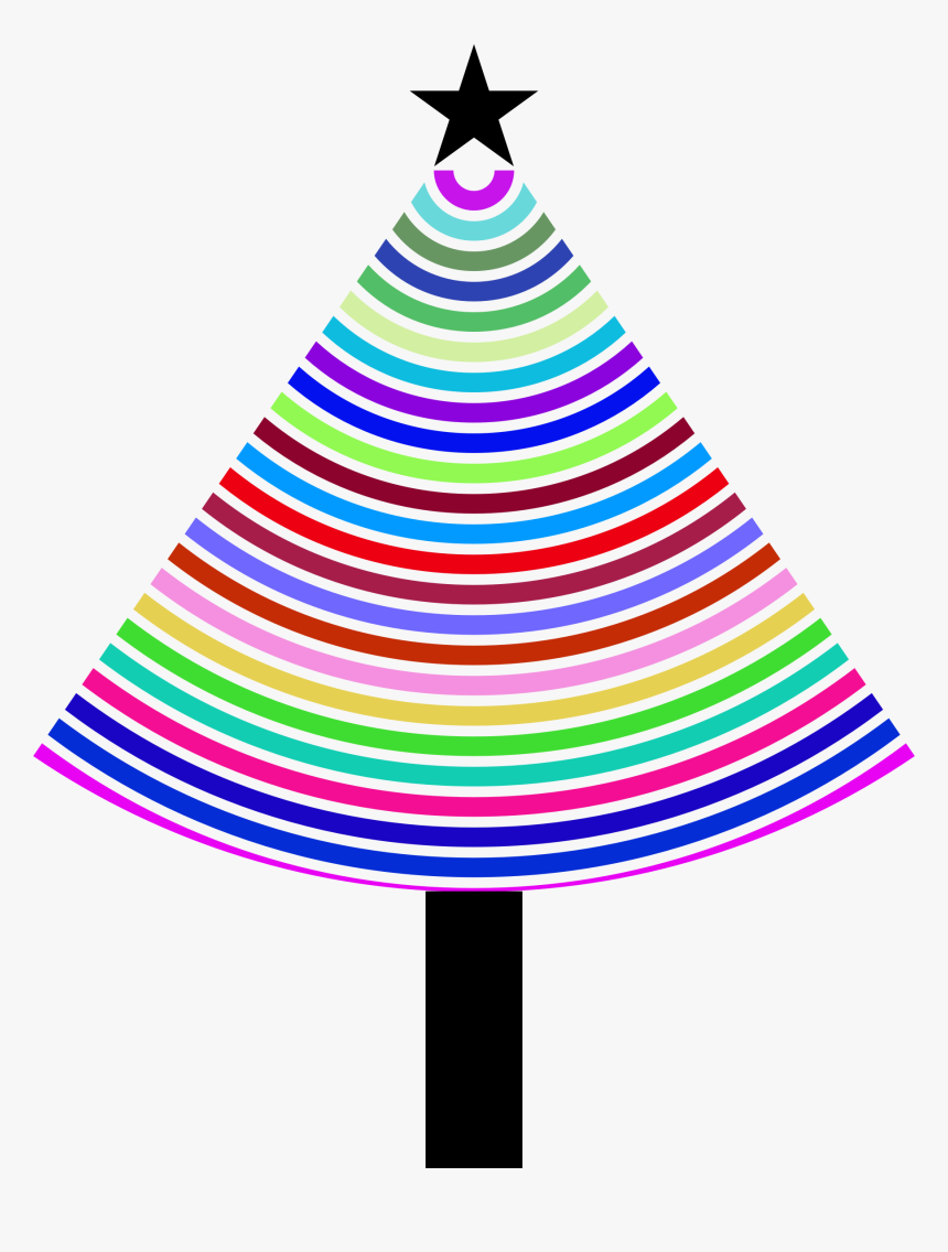 This Free Icons Png Design Of Prismatic Abstract Christmas - Colorful Christmas Tree Clip Art, Transparent Png