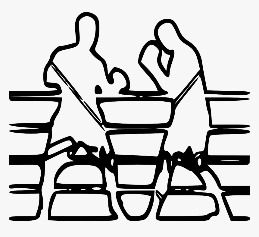 มวยไทย การ์ตูน ขาว ดำ, HD Png Download