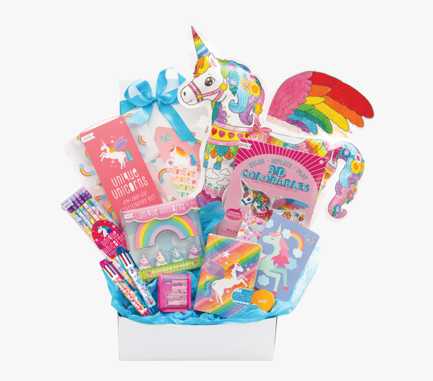 Unicorn Themed Gift Basket, HD Png Download