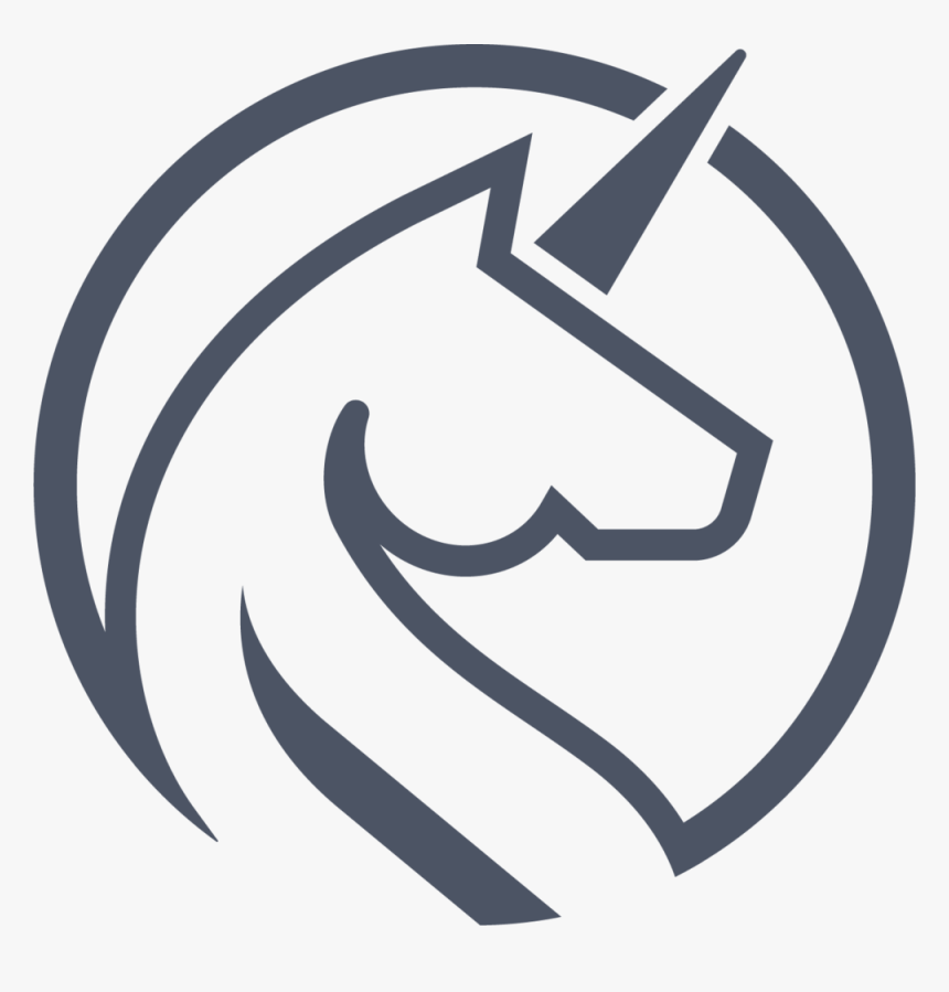 Unicorn Favacon Dark Grey - Unicorn Png Hd Dark, Transparent Png
