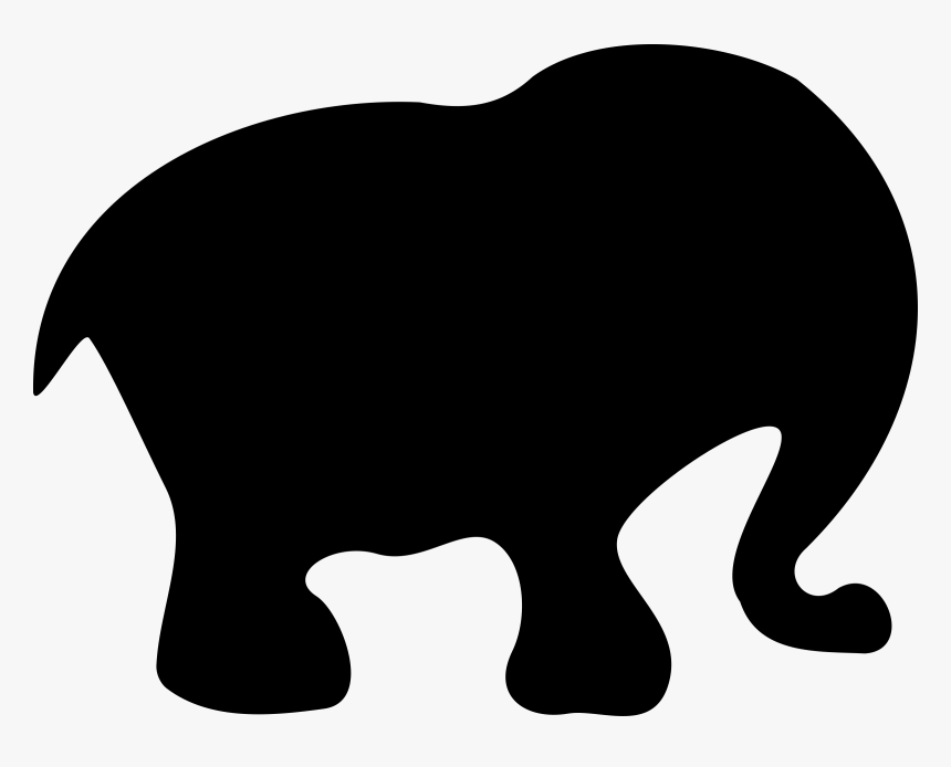 Cartoon Elephant Silhouette Clip Arts - Elephant Silhouette, HD Png Download