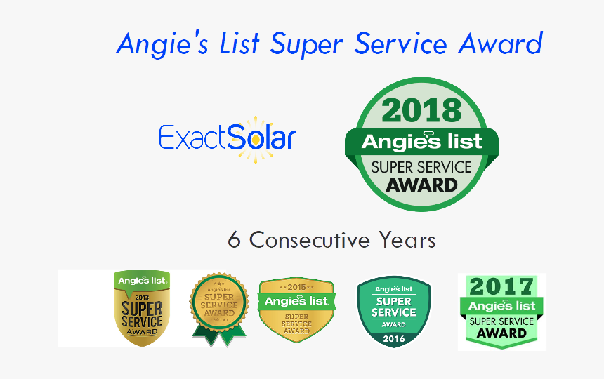 Exact Solar Earns Sixth Angie S List Award In - Parallel, HD Png Download