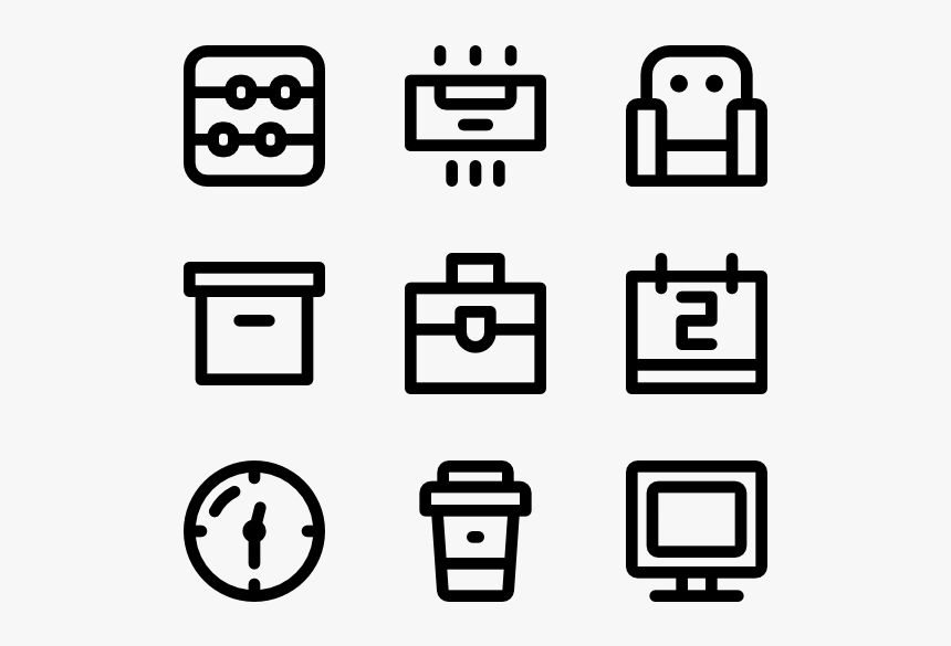 Office - Icons Bathroom, HD Png Download