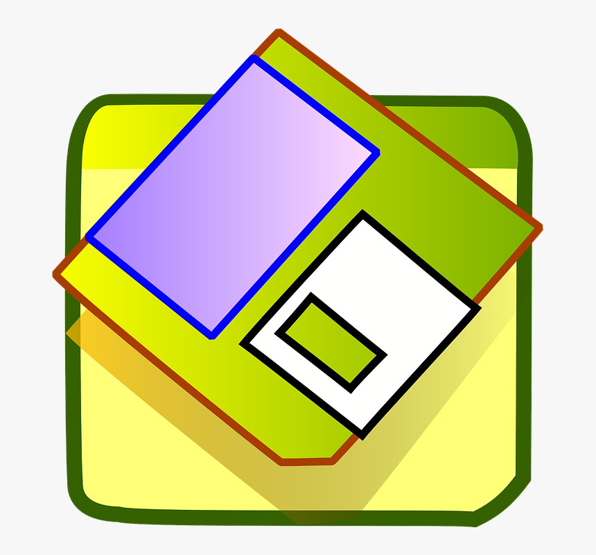 Floppy Disk Save Icon Svg Clip Arts - Cartoon Magnetic Storage Device, HD Png Download