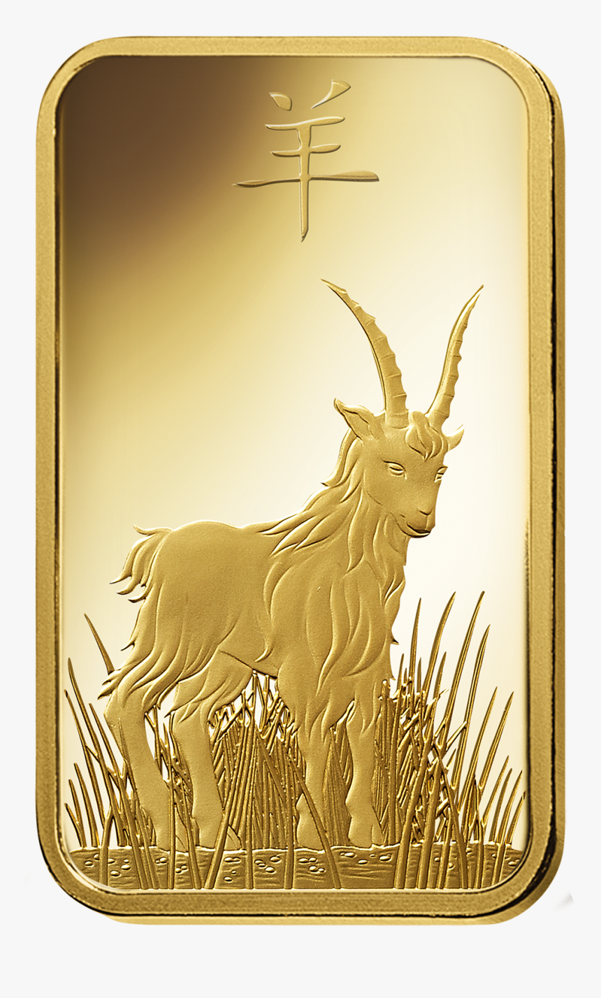 5 Gram Fine Gold Bar - Year Of The Goat Gold, HD Png Download