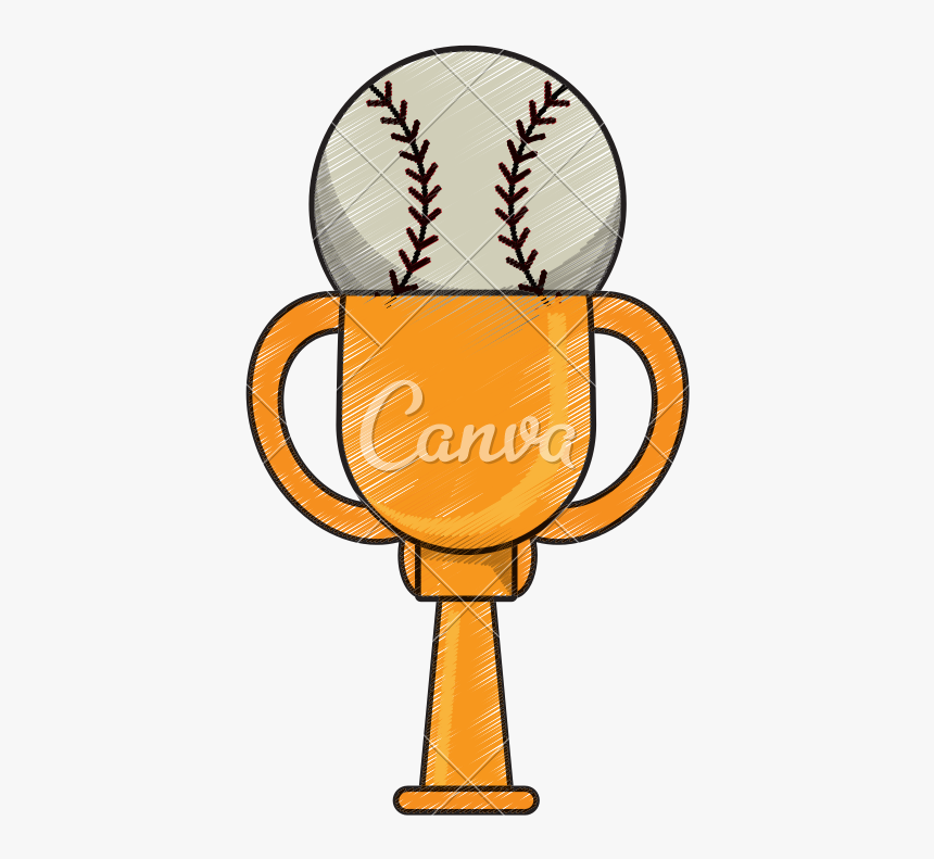 Drawn Trophy Icon Png - Tennis Trophy Cartoon, Transparent Png