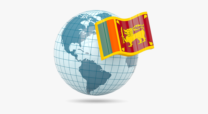 Globe With Flag - Emblem Of Sri Lanka, HD Png Download