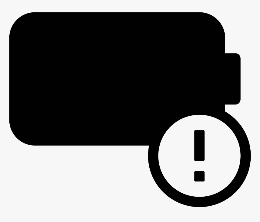 Battery Alert Filled Icon, HD Png Download