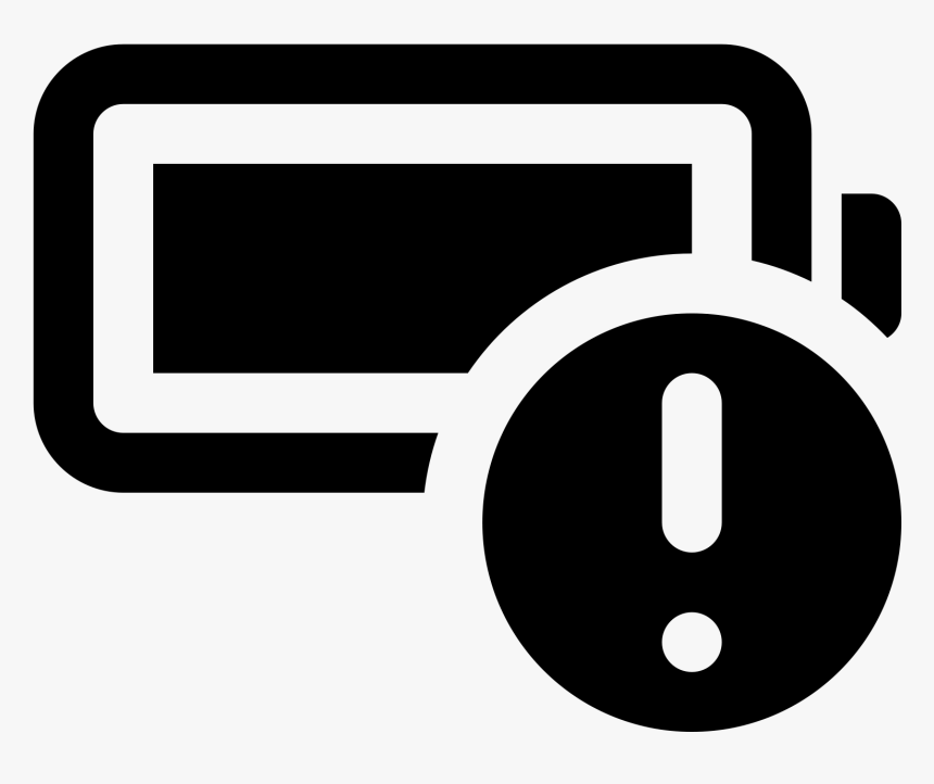 Battery Alert Icon - Sign, HD Png Download