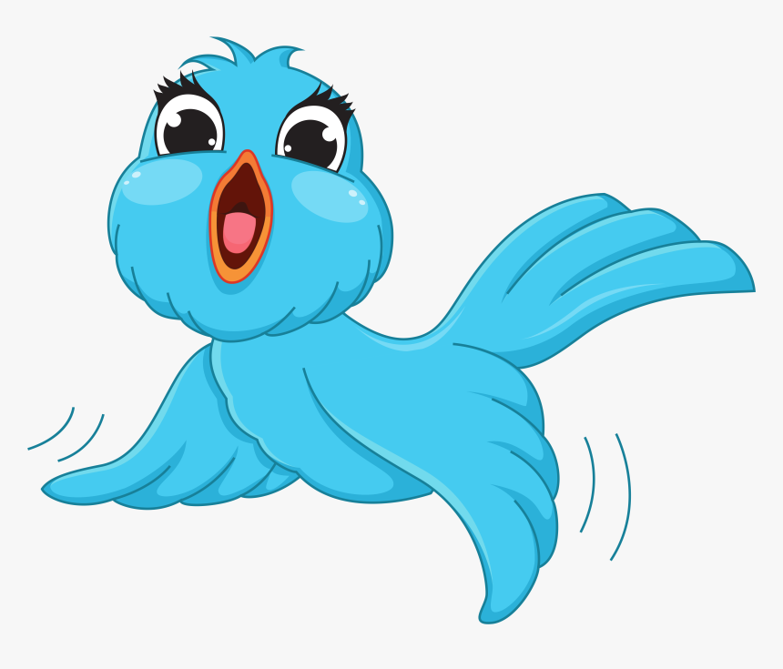 Transparent Blue Bird Png Cartoon Picture - Bird Clipart Transparent Background, Png Download