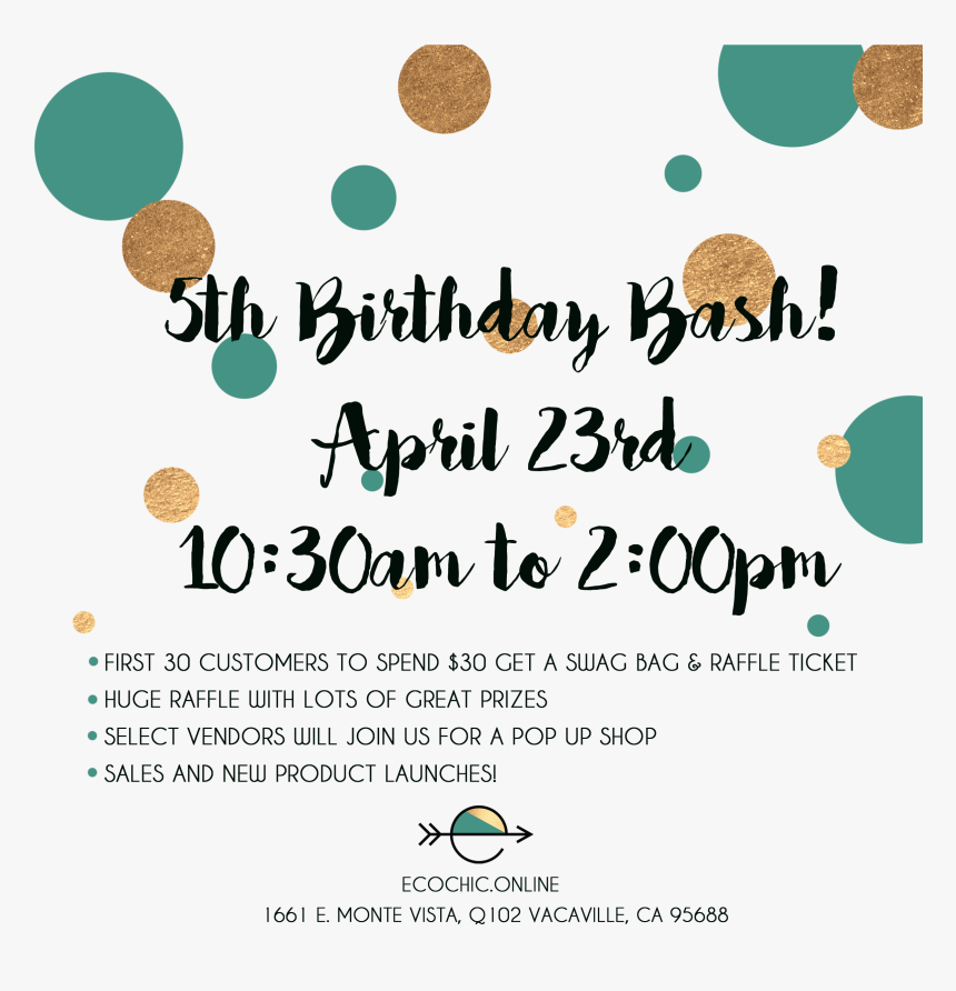 5th Birthday Bash - Graphic Design, HD Png Download