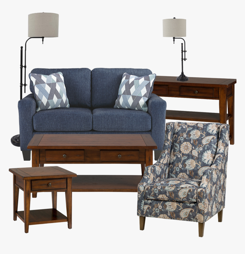 Ashley Loveseat Blue, HD Png Download