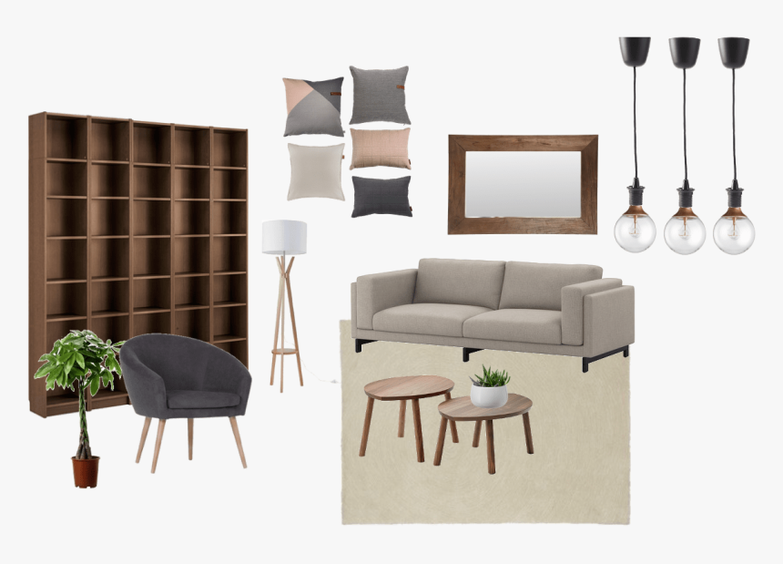 Living Room Mood Board - Mood Boards For Living Room, HD Png Download