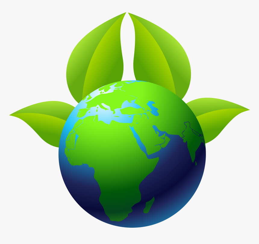 Earth With Leaves Png Clip Art, Transparent Png
