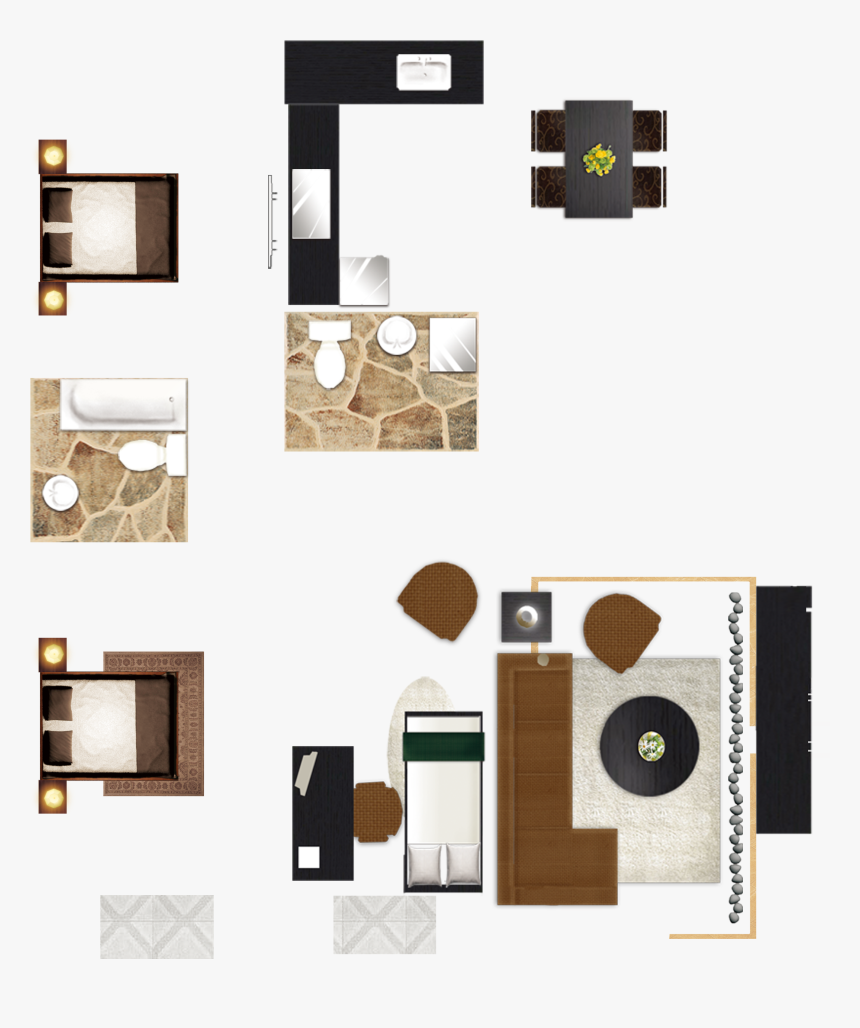 And Floor House Chart Services Design Plan Clipart - Furniture Top View Png, Transparent Png