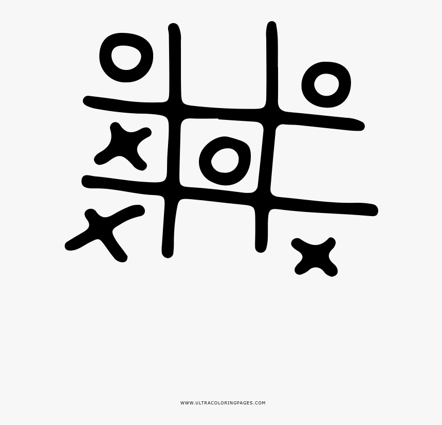 Tic Tac Toe Coloring Page, HD Png Download