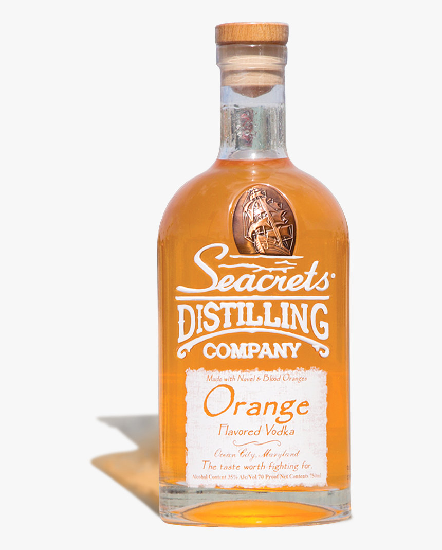 Bottle Of Seacrets Orange Flavored Vodka - Seacrets Distilling Company Gold Gold Rum, HD Png Download