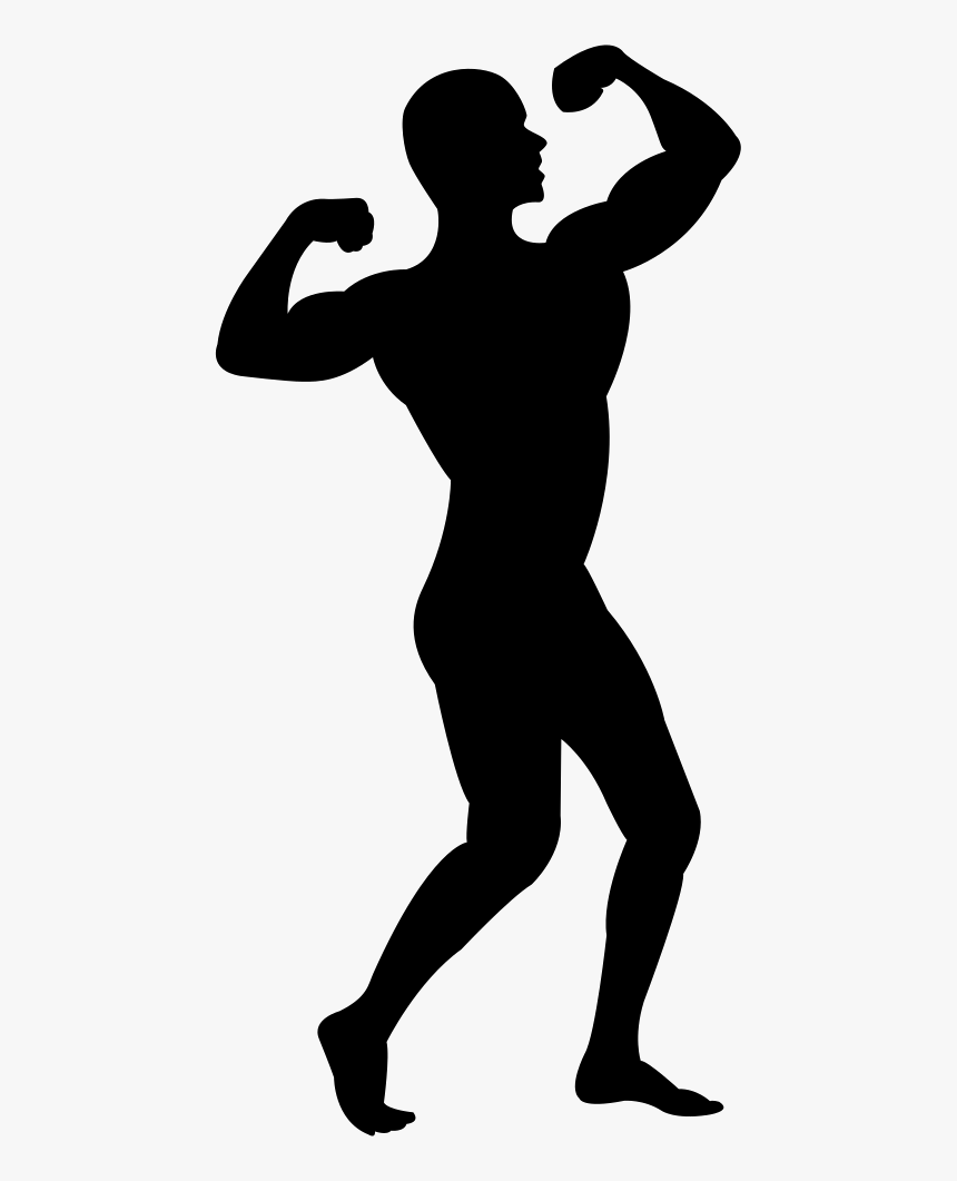 Clip Art Vector Graphics Silhouette Man Image - Muscle Man Icon Png, Transparent Png